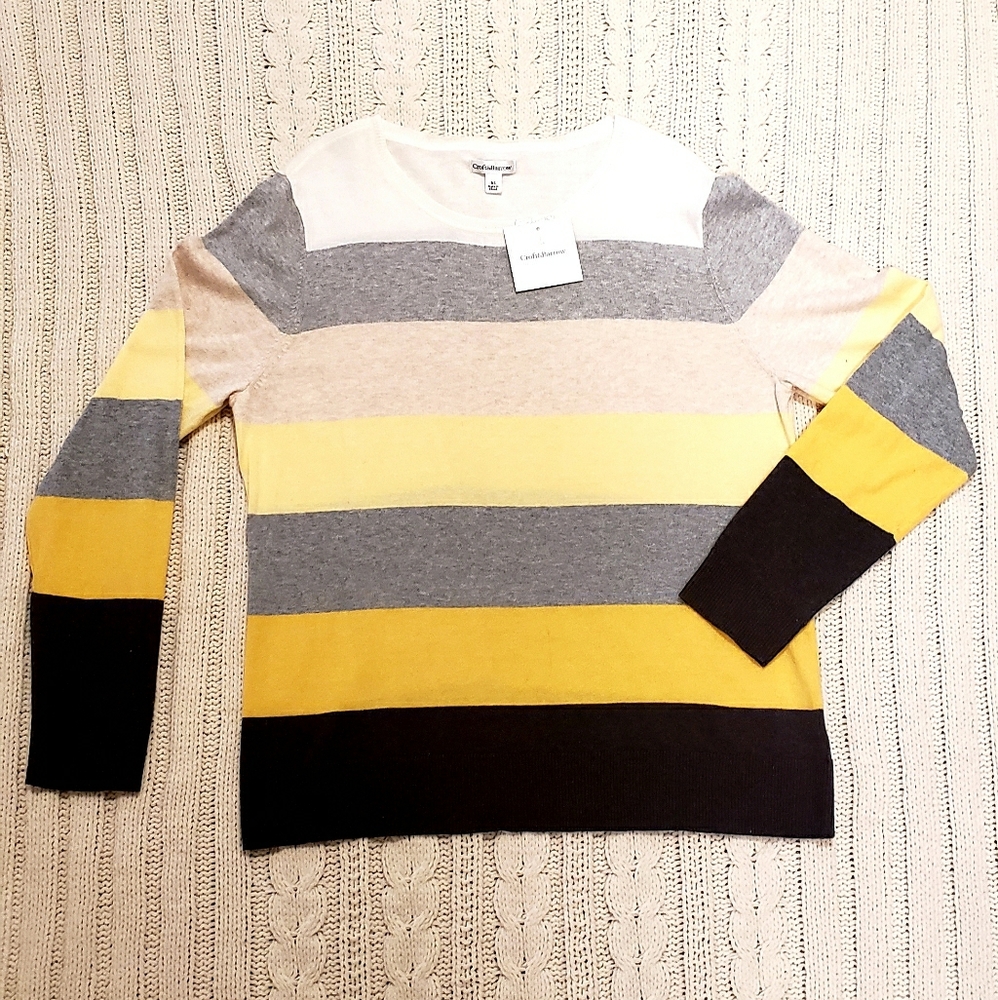 Women's Croft & Barrow striped sweater.